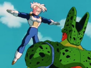 Trunks cerca di fermare Cell