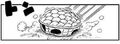 Baby Gamera in his shell in the manga