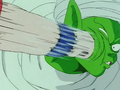 Piccolo punched in the face by Krillin