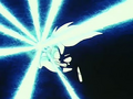 Goku charges a Kamehameha