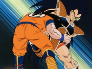 Raditz attacks goku