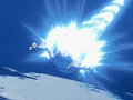 Goku and Pan's combined Kamehameha hits Haze Shenron