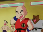 Krillin laughing