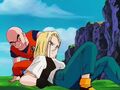 Android 18 on the ground