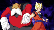 !Toppo hace sufrir a Goku!