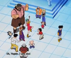Bulma and the others in the last cutscene