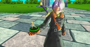 DBXV2 Hero Coloseum Saga - Say Hello to the Hero Colosseum! Xeno Trunks showing off his figure (Cutscene)