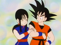 Goku bewildered by Chi-Chi's behaviour