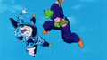 A Cell Jr. backfist by Piccolo