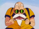Master Roshi with a look of frustration