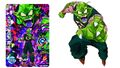 Giant King Piccolo art with his card for Dragon Ball Heroes