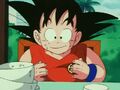 Goku eating