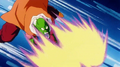 A Warrior-type Namekian fires his energy blast