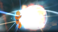 Goku fires a Super Kamehameha