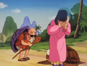 Roshi stunned and Bulma embarrassed