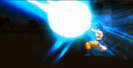 Goku firing the Kamehameha