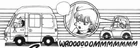 Tomato spots a van