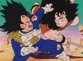 Vegeta attacked by Yajirobe