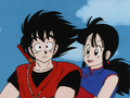 Goku with his fiancée, Chi-Chi
