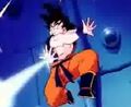 Goku continues firing Ki Blasts at the spike balls