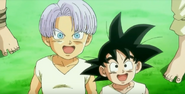 Trunks and Goten as villagers