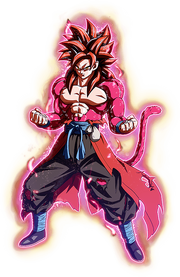Xeno Goku in Super Full Power Saiyan 4 Limit Breaker.