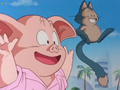 Puar and Oolong celebrating the return of their friends