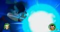 Gohan deflects the Fusion Spirit Bomb