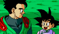 Gohan telling Goten a story in Idainaru Son Goku Densetsu