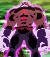 Toppo con su energía de Dios de la Destrucción.