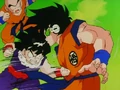 Gohan punches Captain Ginyu
