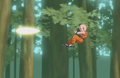 Krillin fires a Ki Blast at Frieza's Soldiers in Resurrection 'F'