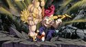 Broly smashes Gohan's head