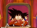 Goku continues eating, without suspecting anything