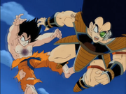 Morte Radish e Goku