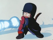 Goku firing the Kamehameha