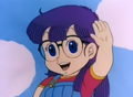 Arale in the Dr. Slump opening