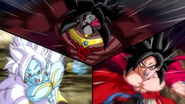 Goku Xeno SS4 vs. Broly Dark vs. Mira Forma Final