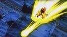 Pseudo Super Saiyan Goku firing Ki blasts