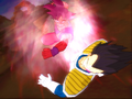 Goku uses his Kaio-ken Attack on Vegeta