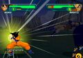 Goku about to blast Raditz with a Kamehameha