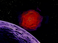 Planet Namek exploding