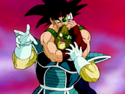 Bardock asesinando a un soldado de Freezer