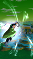 Shallot (DBL00-01) charges towards the opponent while performing Mach Dash as part of his Mach Kick Special Move Arts in Dragon Ball Legends