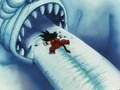 Goku downed by Bandages