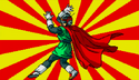 Great Saiyaman striking a pose in Idainaru Son Goku Densetsu