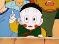 Chiaotzu preparing to help Tien with telekinesis