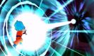 Goku fires his Kamehameha in Dragon Ball Fusions