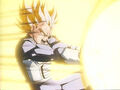 Future Trunks fires an energy wave