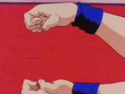 Yamcha's hands are moved in position
